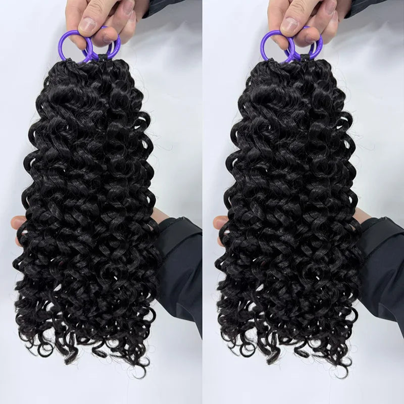 Water Wave Human Hair Crochet Braids Extensions